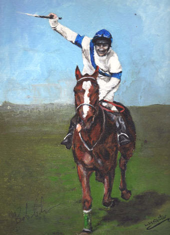 Aldaniti signed by Bob Champion