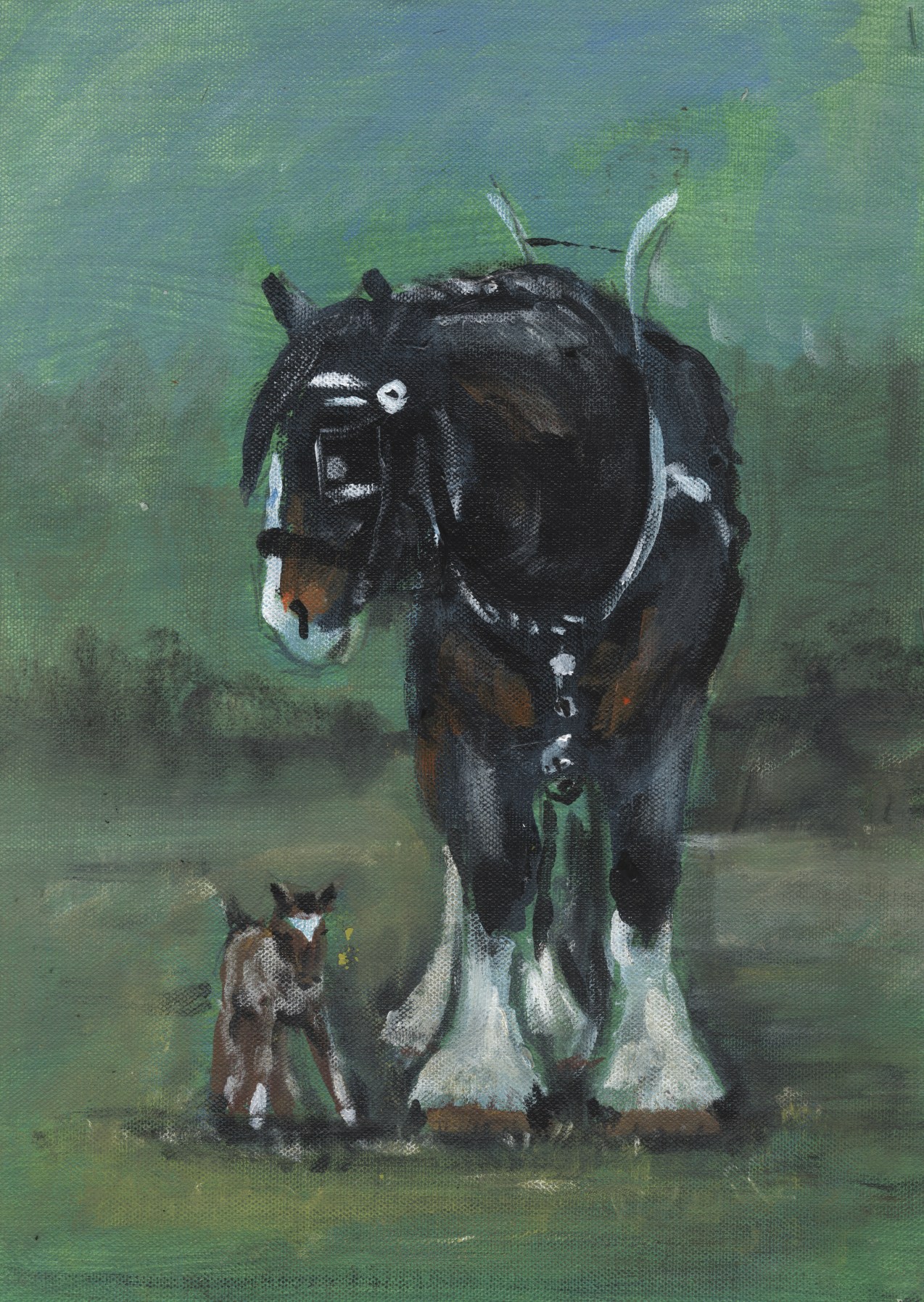 From the shortest to the tallest.