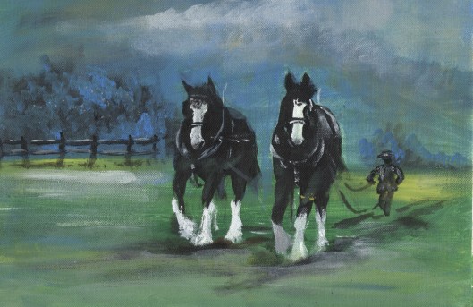 Shires in the mist.